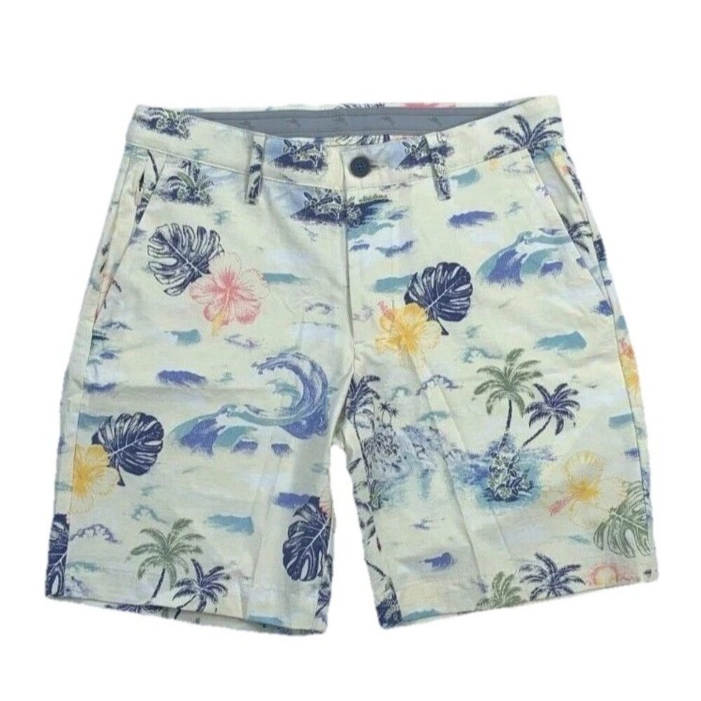 Tommy Bahama Aloha Fairway IslandZone Shorts Men’s 40 Bleached Sand 8" Inseam